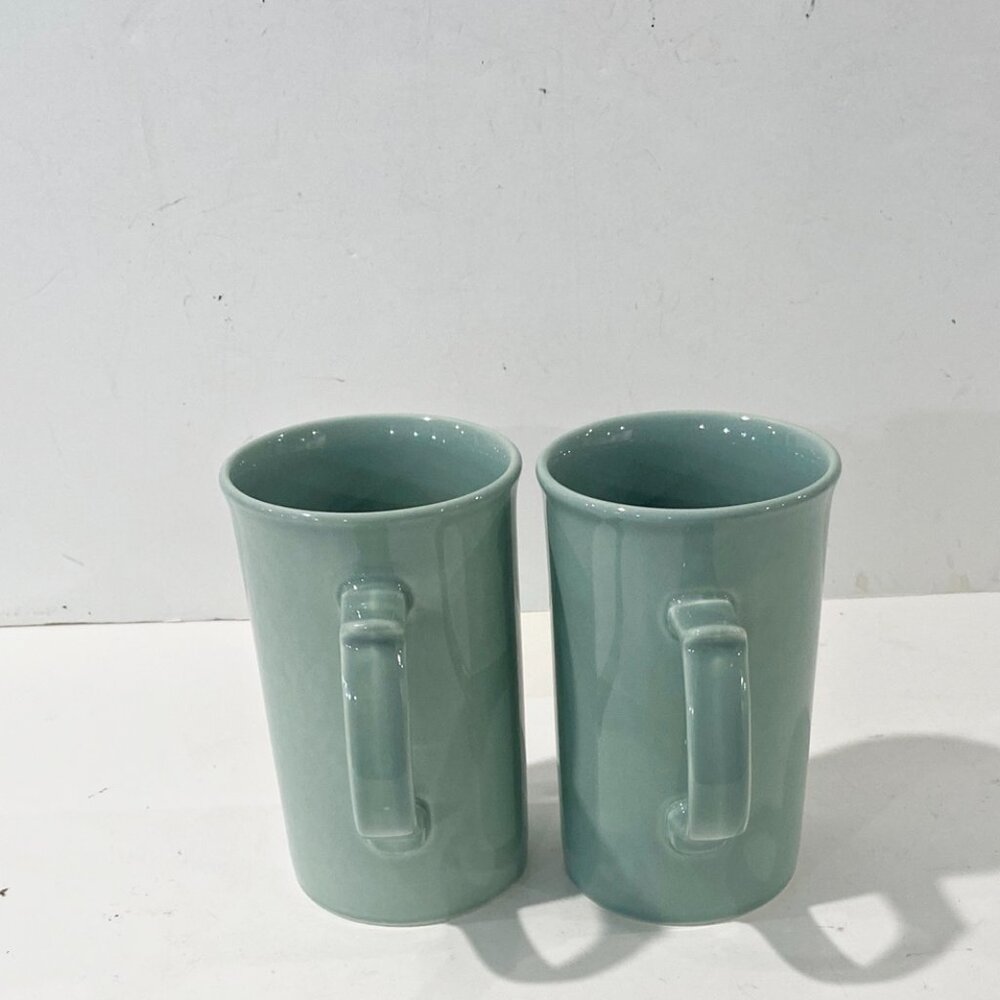 Mikasa Color Spectrum Cappuccino Mugs Sage Green Set Of 2 Japan Vintage - Picture 2 of 4